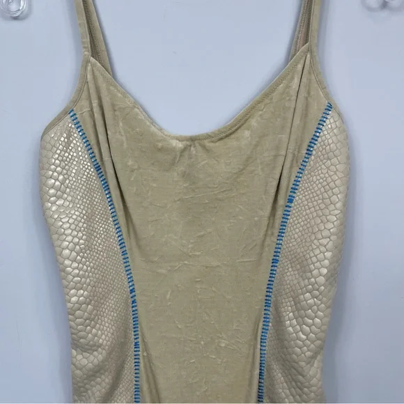 Anna Club By La Perla One Piece Swimsuit Velour Velvet Snake Print Bikini 48 12 - Picture 12 of 16